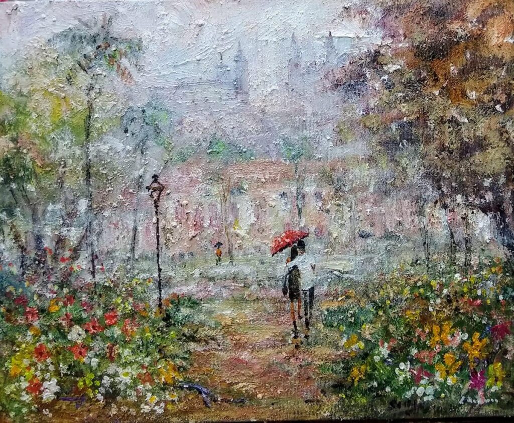 Casal de Enamorados - Pintura de Elias Layon
