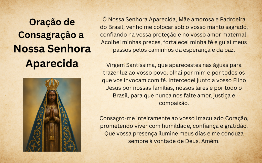 Oração de Consagração a Nossa Senhora Aparecida