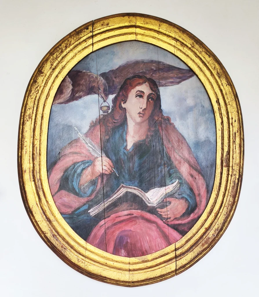 Releitura de São João Evangelista por Elias Layon - Inspirada em Frei Jesuíno do Monte Carmelo, acervo do MASP