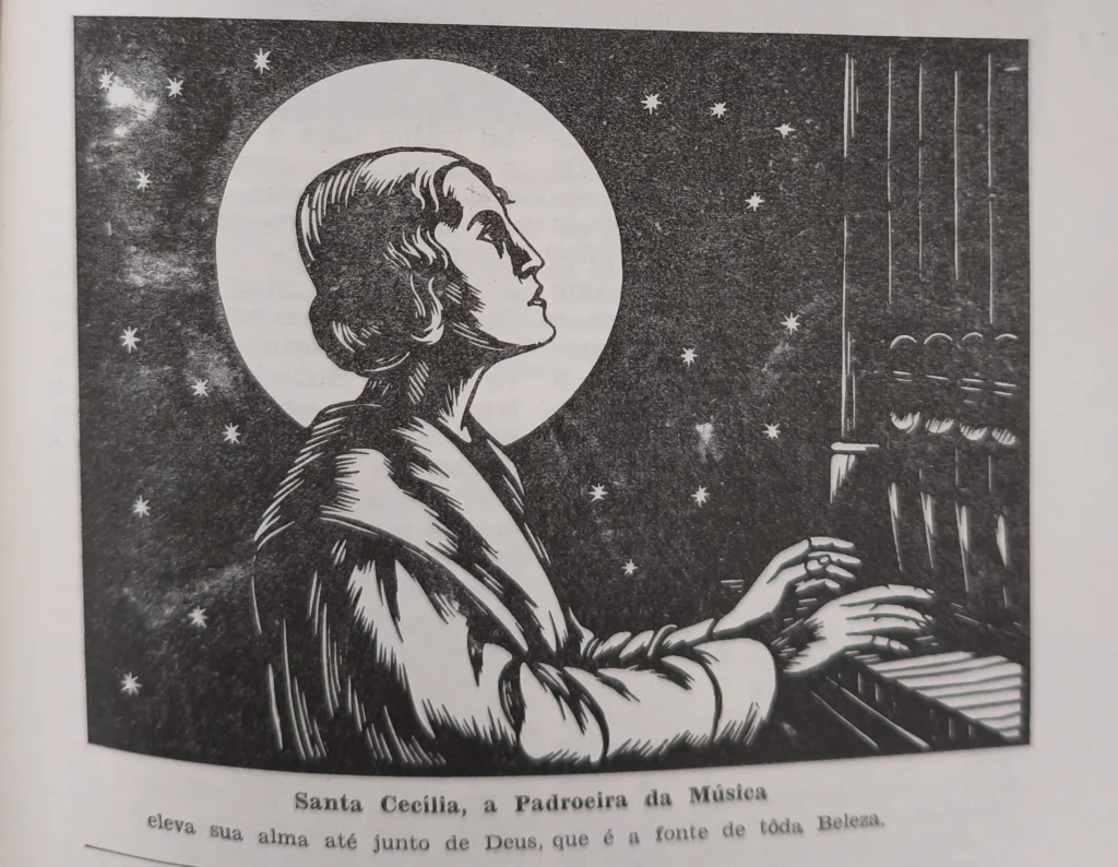 Santa Cecília História - Gravura do livro Na Luz Perpétua, de João Batista Lehmann