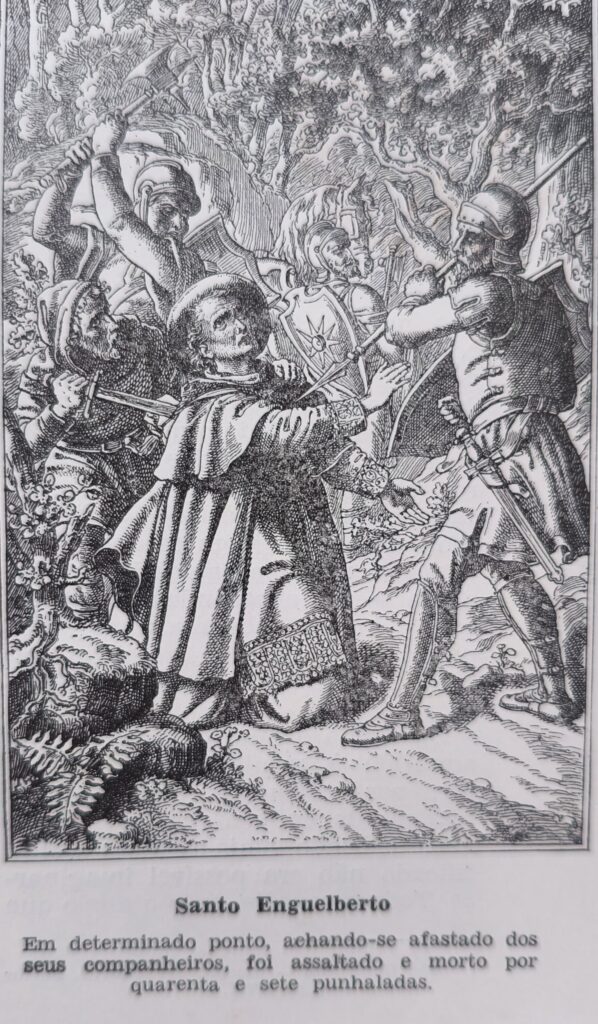 Ilustração do martírio de Santo Enguelberto